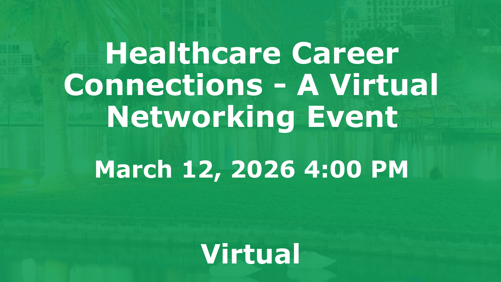 Healthcare Career Connections - A Virtual Networking Event event image